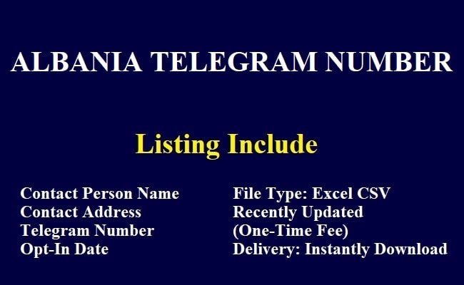 Albania Telegram Number