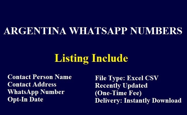 Argentina WhatsApp Numbers
