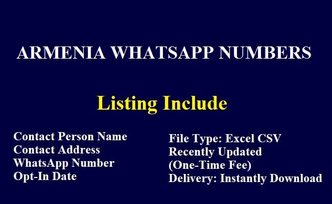 Armenia WhatsApp Numbers