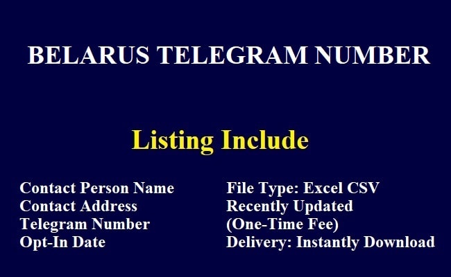 Belarus Telegram Number
