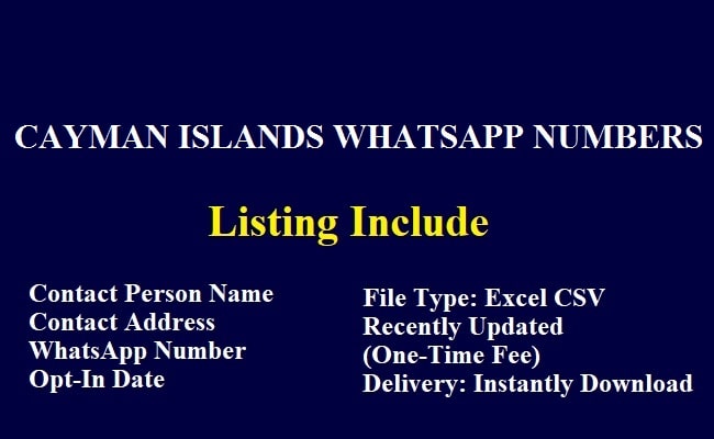 Cayman Islands WhatsApp Numbers