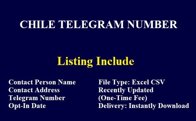 Chile Telegram Number