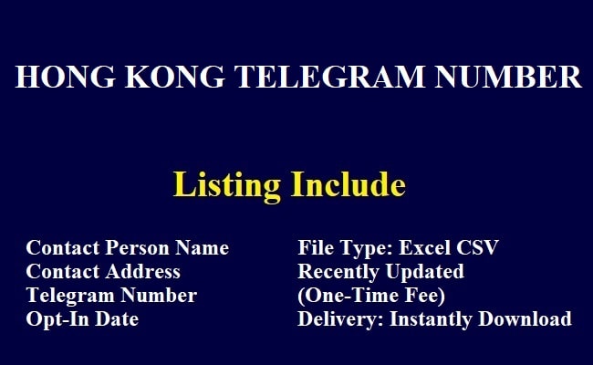 HONG KONG TELEGRAM NUMBER