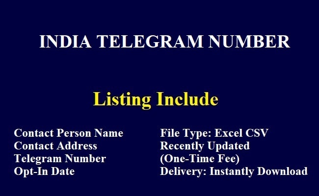 INDIA TELEGRAM NUMBER