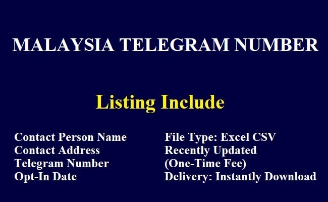 MALAYSIA TELEGRAM NUMBER