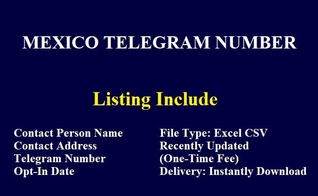 MEXICO TELEGRAM NUMBER