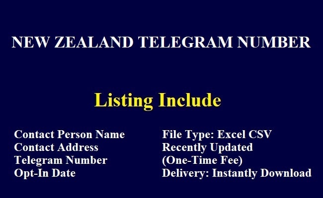NEW ZEALAND TELEGRAM NUMBER