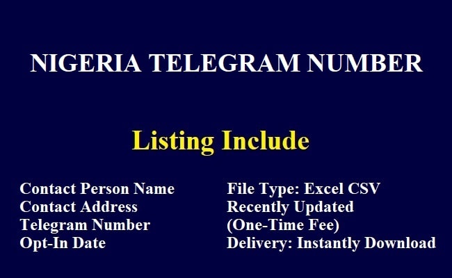 NIGERIA TELEGRAM NUMBER
