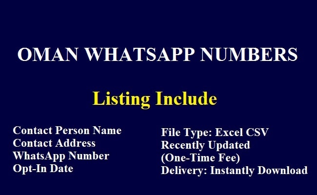 Oman WhatsApp Numbers