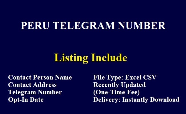 Peru Telegram Number