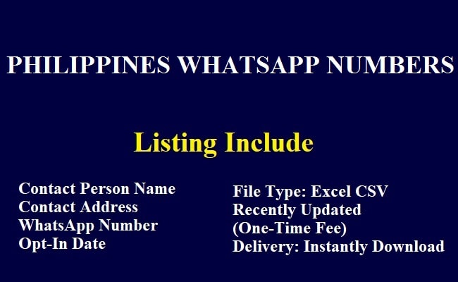 Philippines WhatsApp Numbers