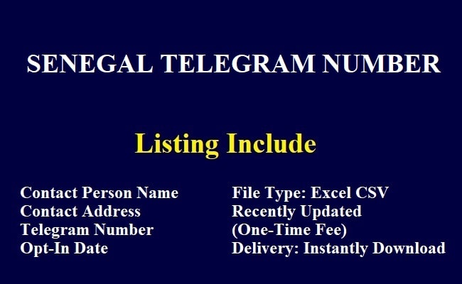 Senegal Telegram Number
