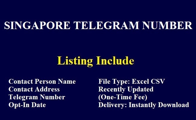 Singapore Telegram Number