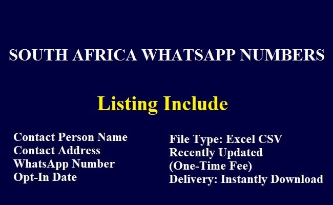 South Africa WhatsApp Numbers