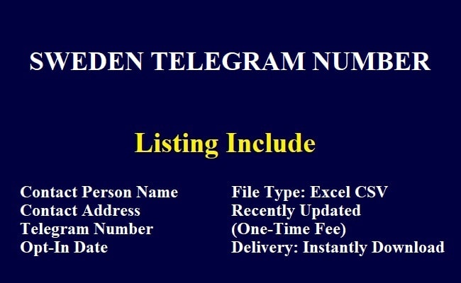 Sweden Telegram Number