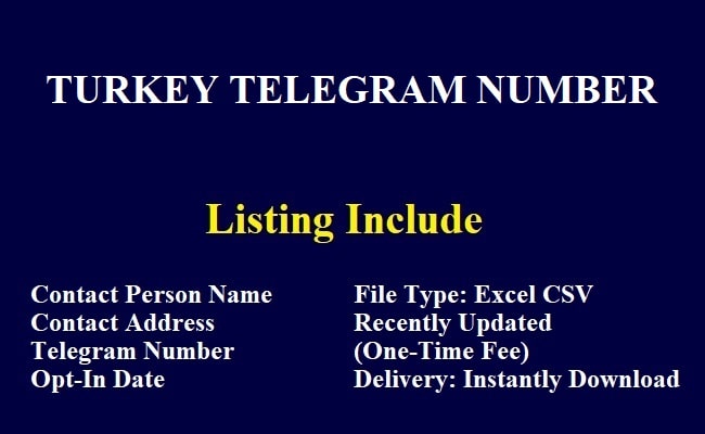 TURKEY TELEGRAM NUMBER