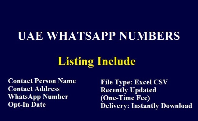 UAE WhatsApp Numbers
