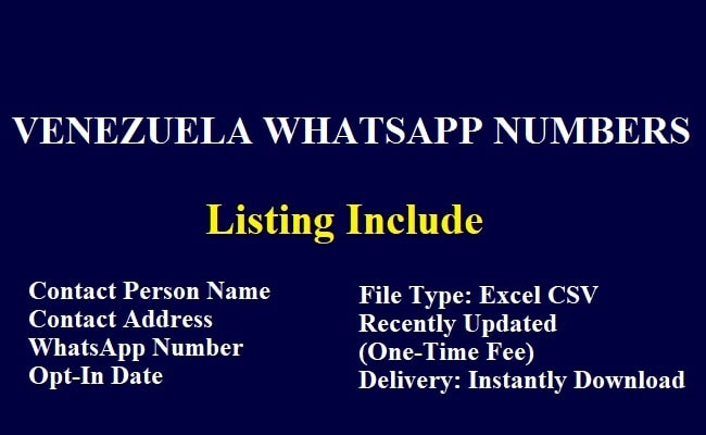 Venezuela WhatsApp Numbers